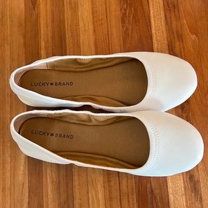 (NWOB) Lucky Brand Emme Ballet Flexible White Flats Size 9